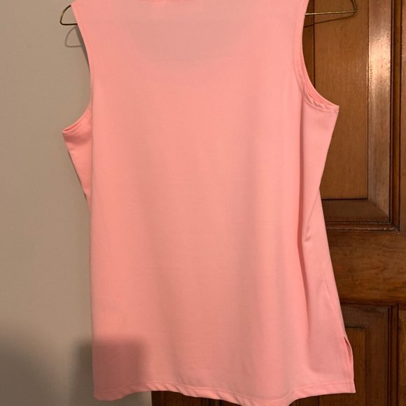 Susan Graver pink long sleeve tunic top with sleeveless shell, xxs, NWOT - Picture 4 of 5